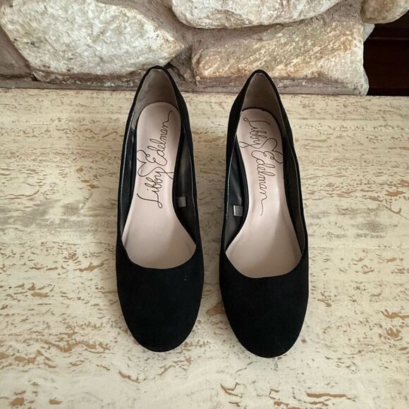 Sam & Libby block heel black pumps  size 8 - Picture 3 of 12